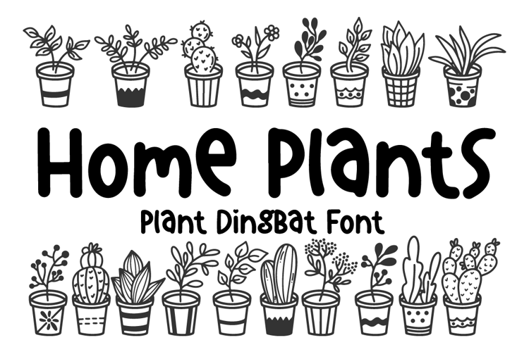 Home Plants Font website image