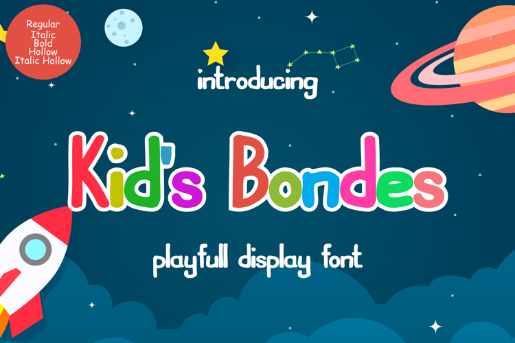 Kids Bondes Regular Font website image