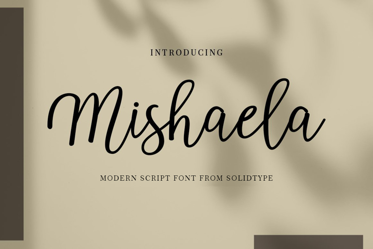 Mishaela Script Font website image