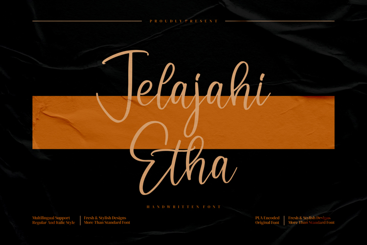 Jelajahi Etha Font website image