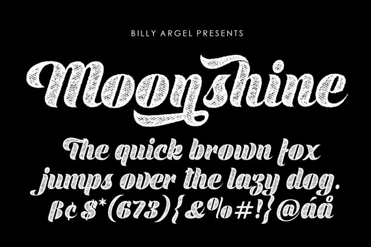 Moonshine Font website image