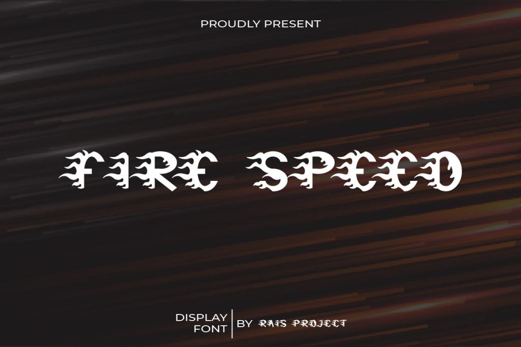 Fire Speed Demo Font Family website image