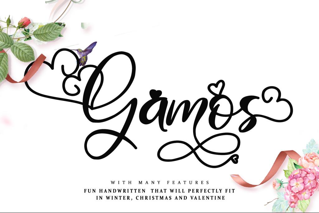 Gamos Font website image