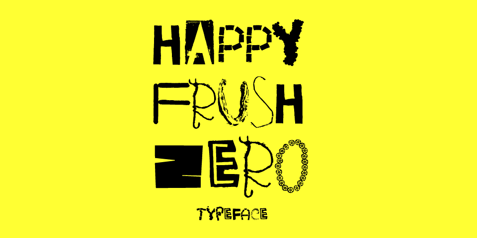 HappyFrushZero Font website image