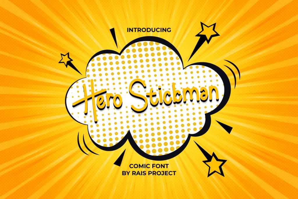 Hero Stickman Demo Font Family website image