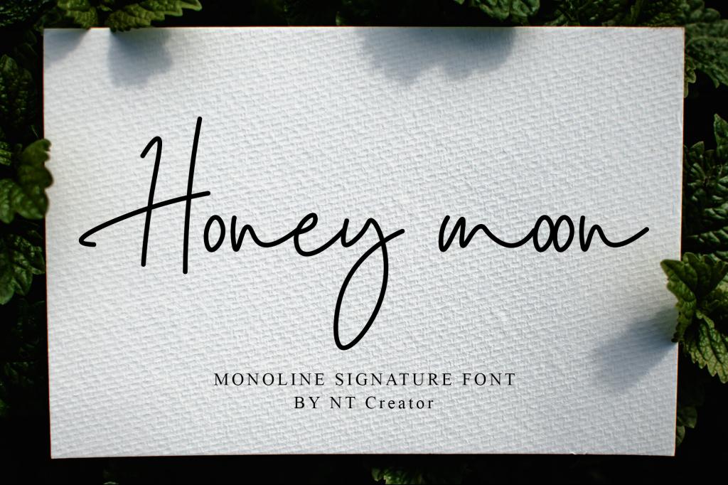 Honey Moon Font website image