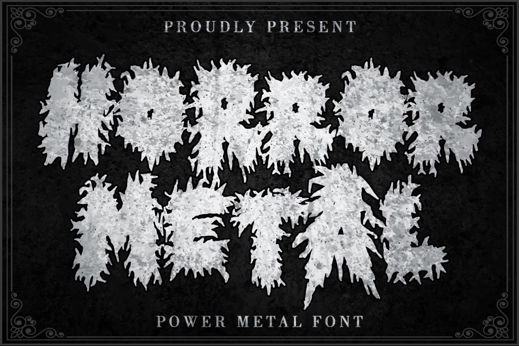 Horror Metal Font website image