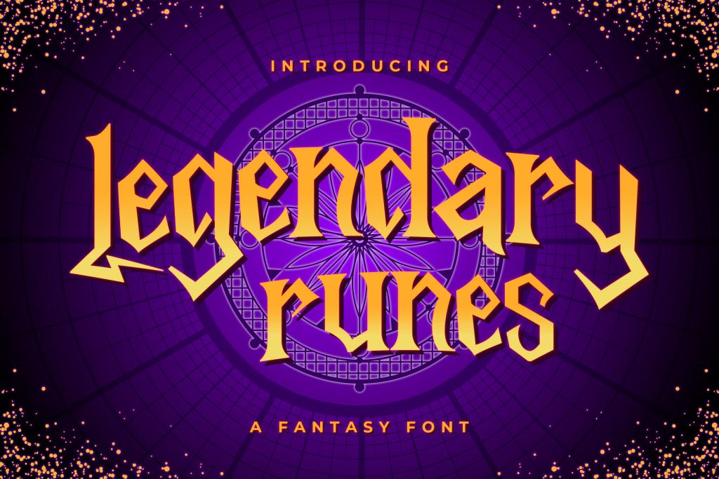 Legendary Runes Free Trial Font website image