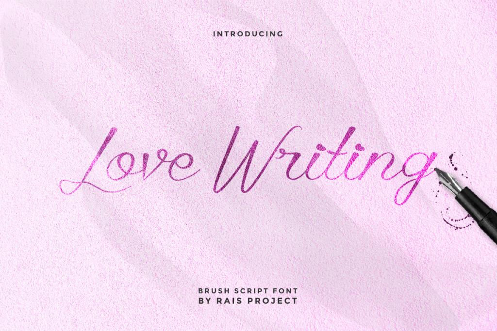 Love Writing Demo Font website image