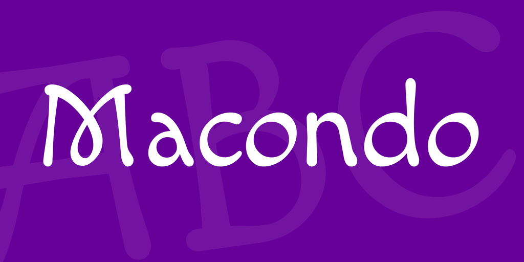 Macondo Font website image