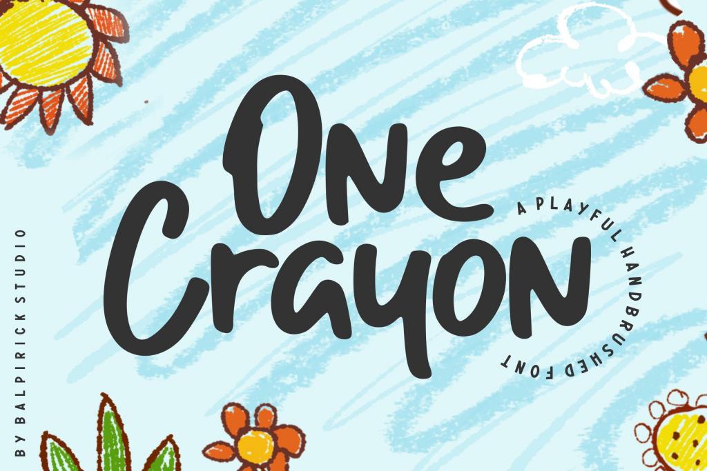 One Crayon Font website image