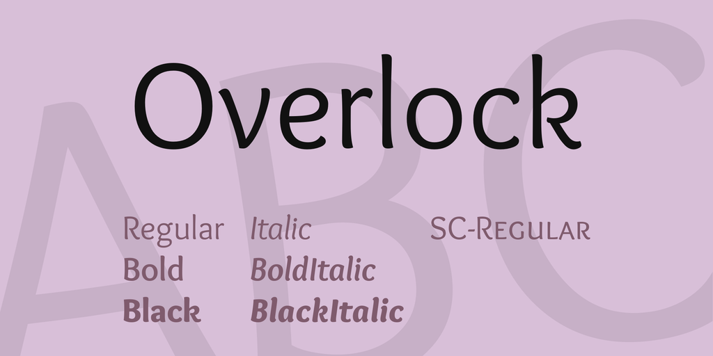 Overlock Font Family website image