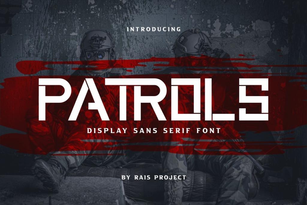 Patrols Demo Font website image