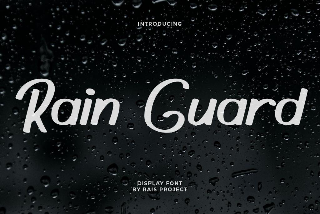 Rain Guard Demo Font website image