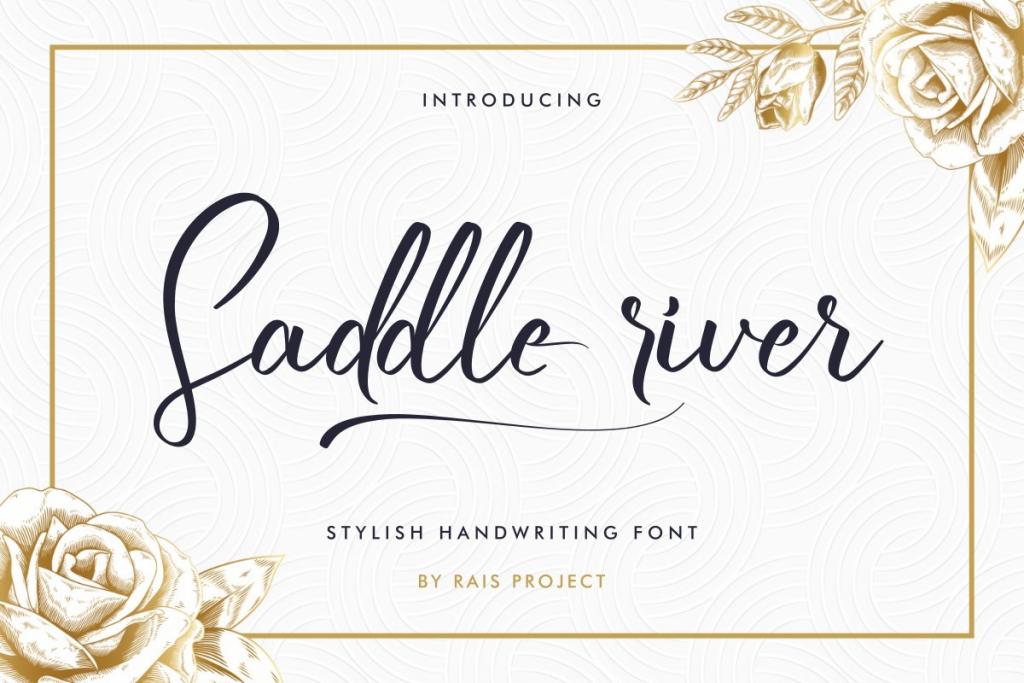 Saddle River Demo Font website image