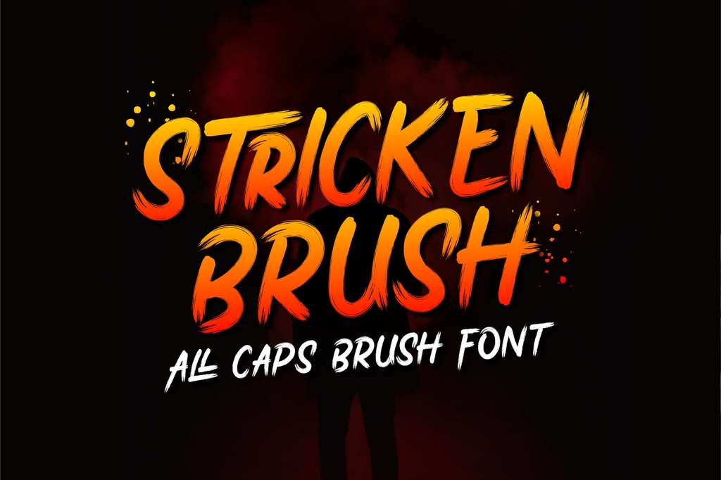 Stricken Brush Font website image