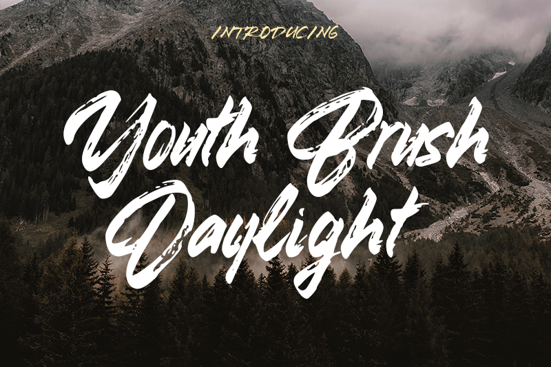 Youth Brush Daylight Font website image