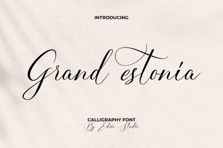 Grand Estonia Font website image