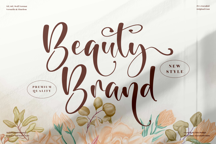 Beauty Brand Font website image