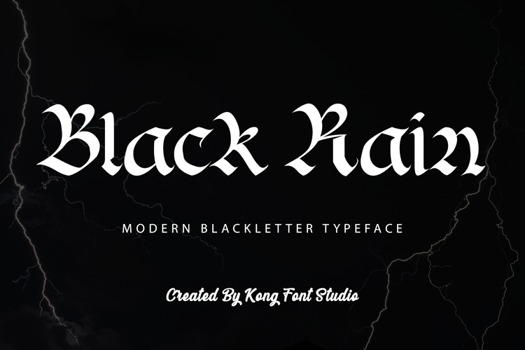 Black Rain Font website image