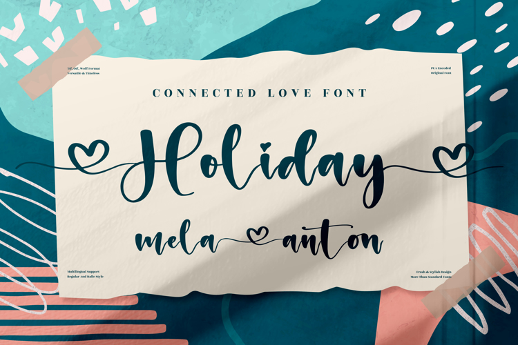Holiday Font website image
