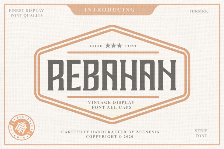 REBAHAN SERIF Font website image