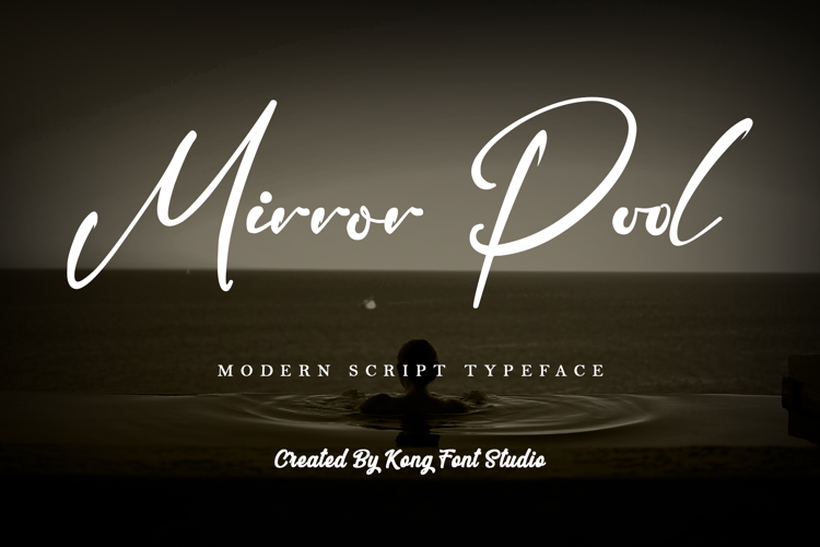 Mirror Pool Font website image