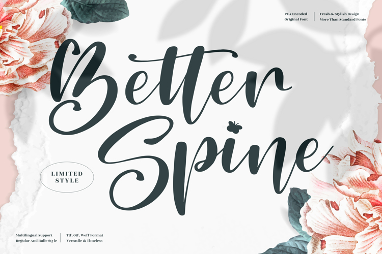 Better Spine Font website image