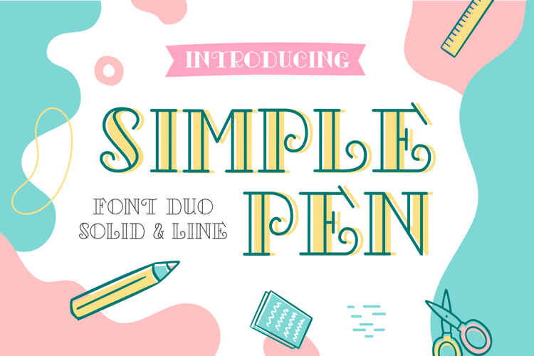 Simple Pen Solid Font website image