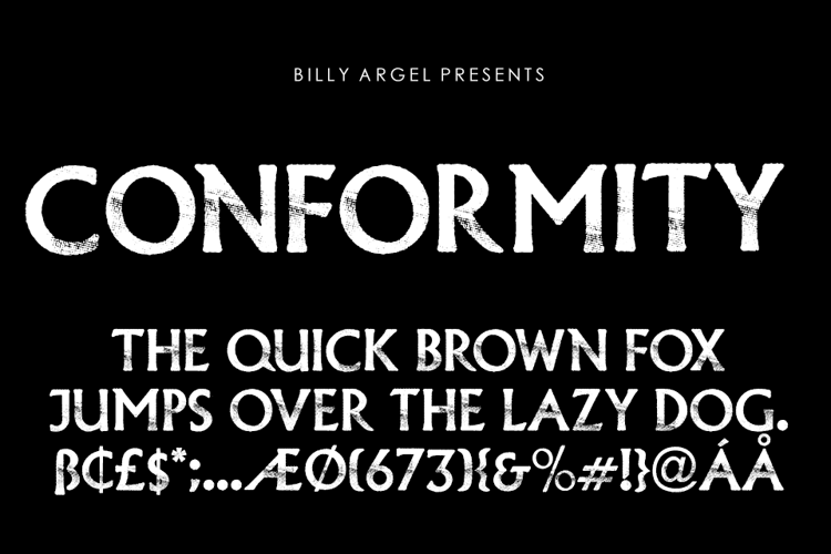 CONFORMITY Font website image