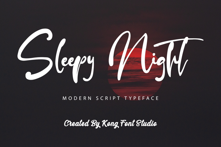 Sleepy Night Font website image