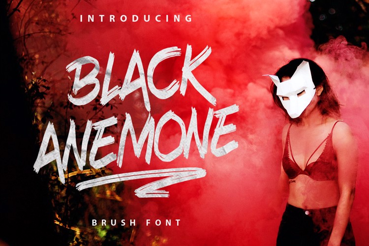 Black Anemone Font website image