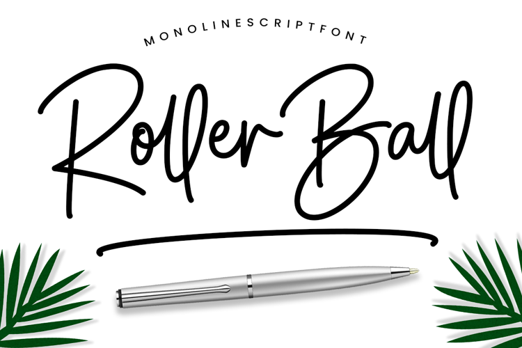 Roller Ball Font website image