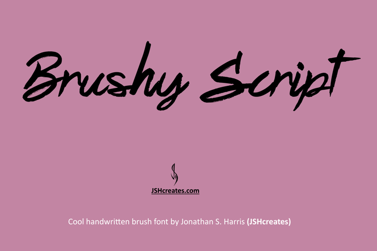 Brushy Script Font website image