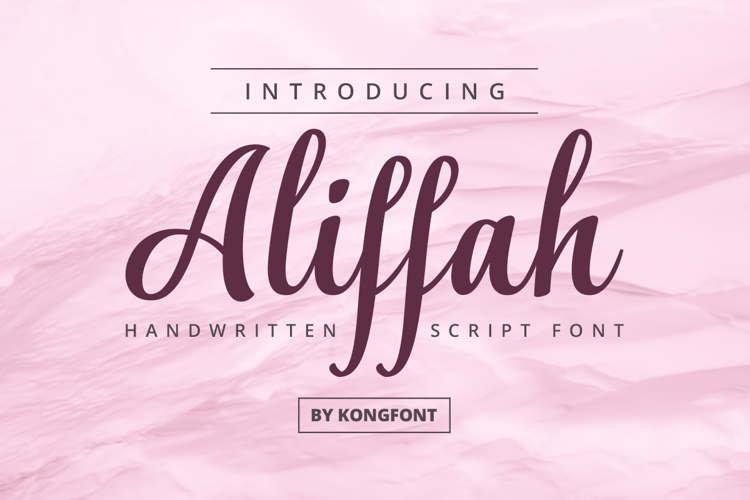 Aliffah Font website image