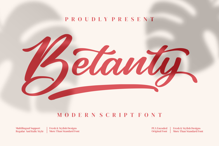 Betanty Font website image