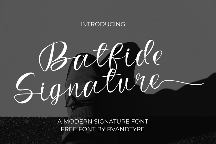 Batfide Signature Font website image