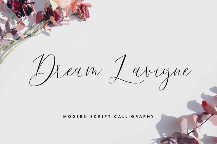 Dream Lavigne Script Font website image