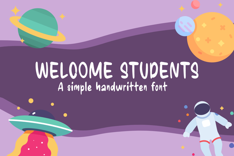 Welcome Students Font website image