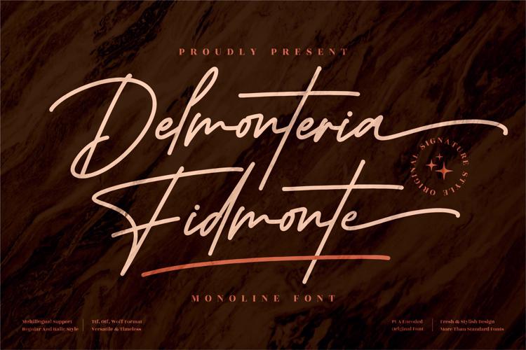 Delmonteria Fidmonte Font website image