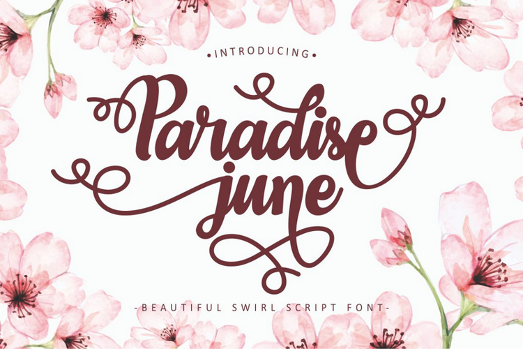 Paradise June Font website image