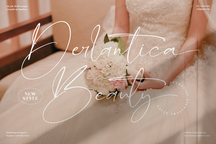 Derlantica Beauty Font website image