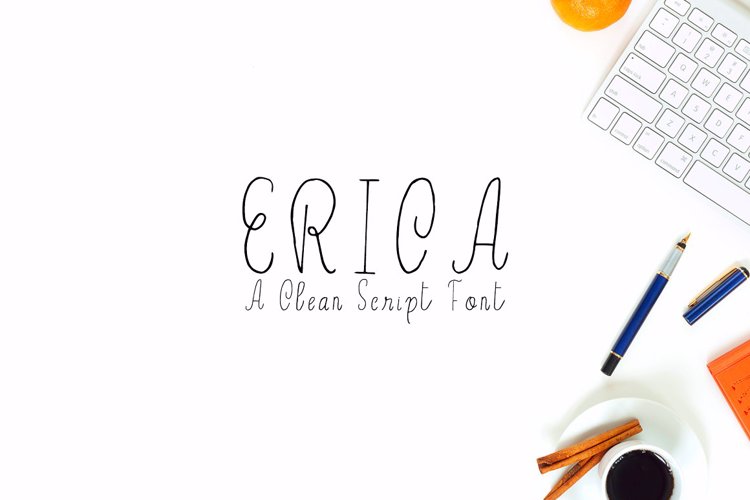 Erica Script Font website image