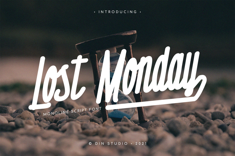Lost Monday Font website image