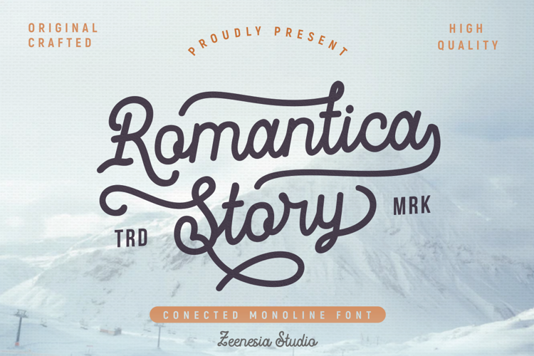 Romantica Story Font website image