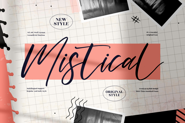 Mistical Font website image