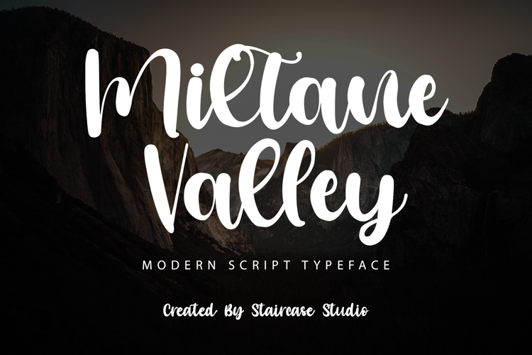 Miltane Valley Font website image