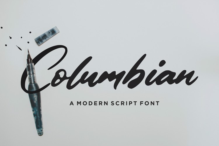Columbian Font website image