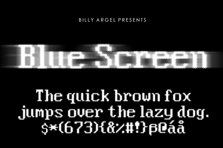 Blue Screen Font website image