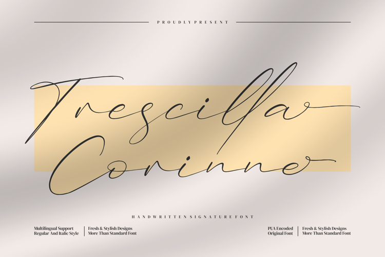 Trescilla Corinne Font website image